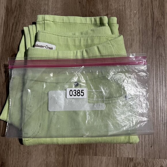 NWT Coldwater Creek Womens Light Green Slim Fit Stretch Pants Sz 6P new - Picture 9 of 10